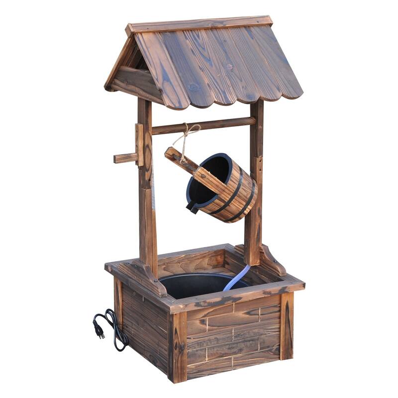 Accent Rustic Wishing Well Fountain