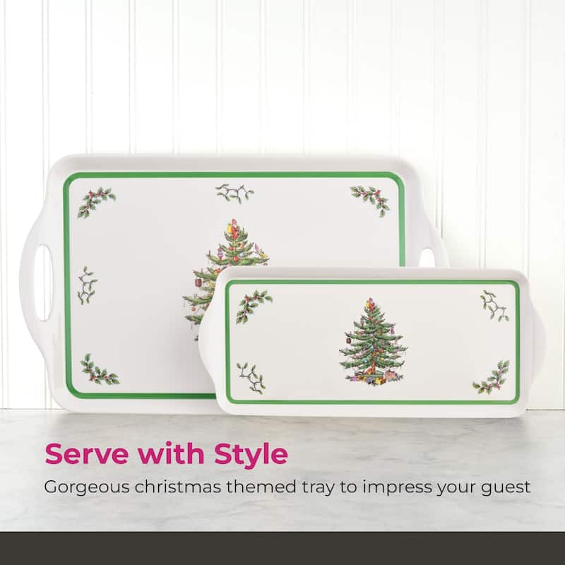 Pimpernel Christmas Tree Sandwich Tray - 15.1" L x 6.5" W
