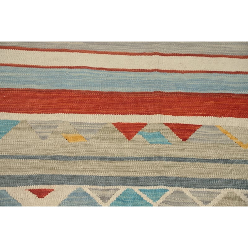 Hand Woven Southwestern Wool Multi-Colored Geometric Area Rug - 7' 11'' X 4' 9''