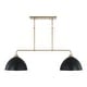preview thumbnail 4 of 5, Ross 2-Light-Linear Chandelier - 44"W x 11.5"H x 13"E
