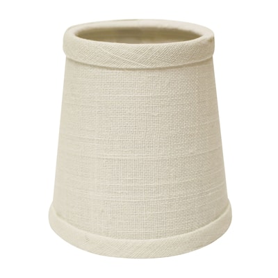 4" Off White Set of 6 Chandelier Linen Lampshades - 4"x4"x4"