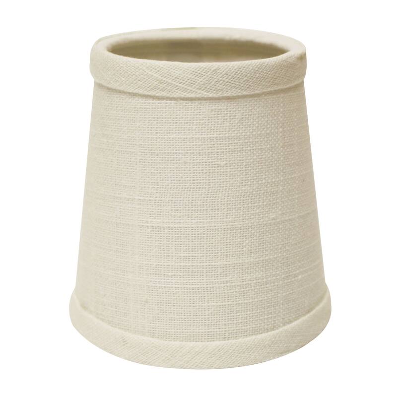 HomeRoots Off White Linen Empire Lamp Shade - 4"x4"x4"