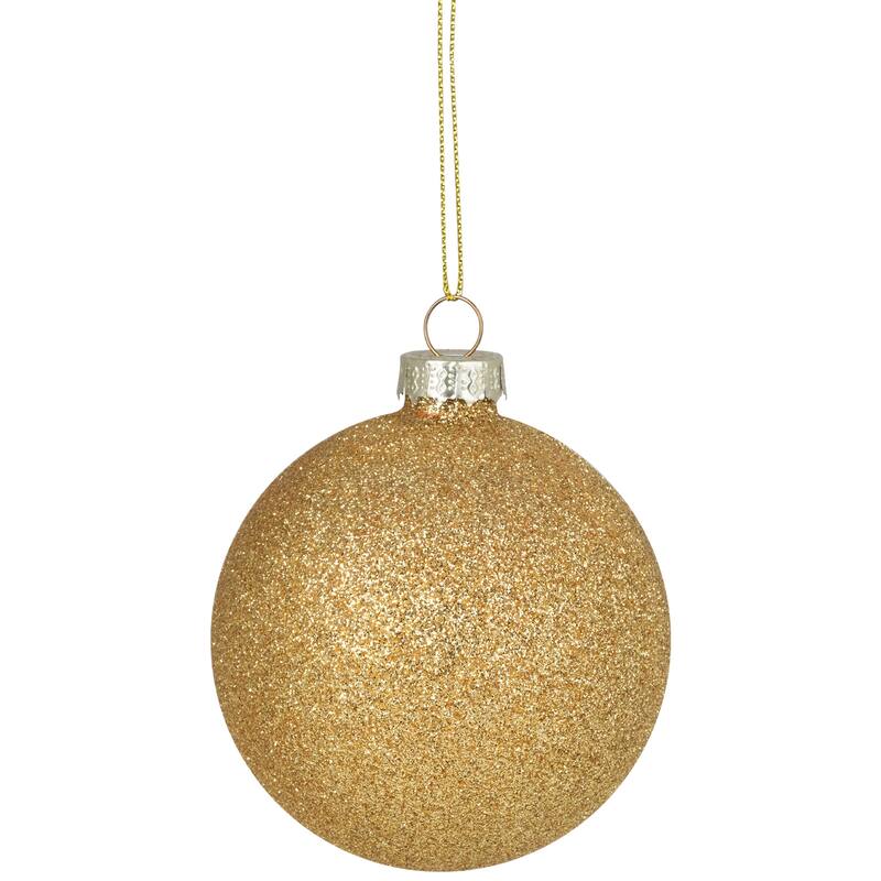 Mercury Onion and Ball Glass Christmas Ornament Set - 3" - Gold - 12ct