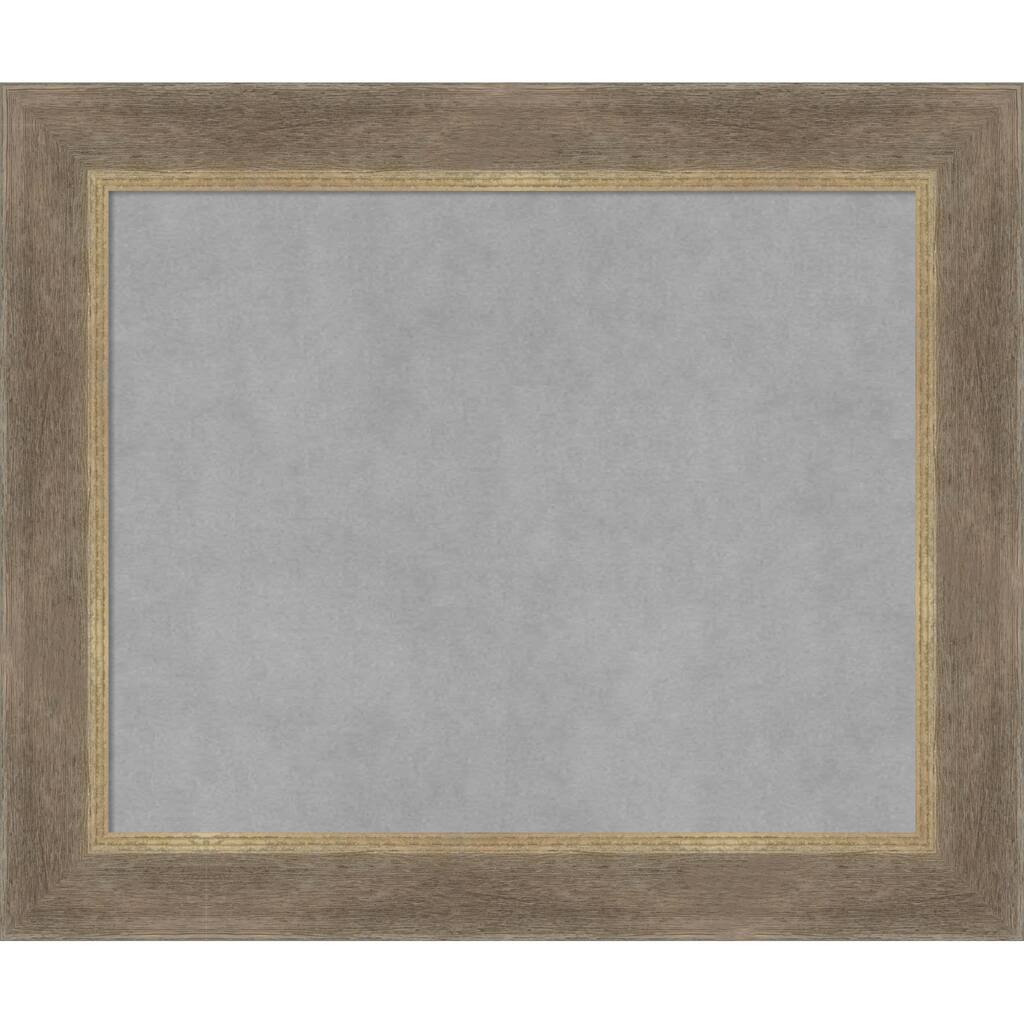 Amanti Art Driftwood Tan Framed Magnetic Board