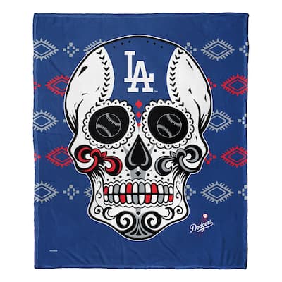 MLB Candy Skull Los Angeles Dodgers Silk Touch Throw
