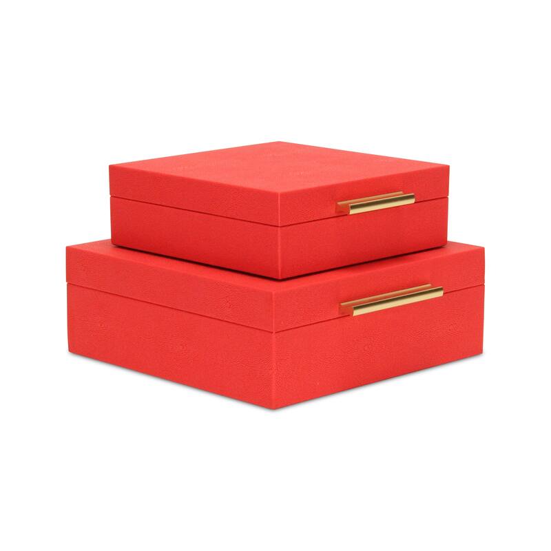 Lusan Black Vinyl Decorative Box Set
