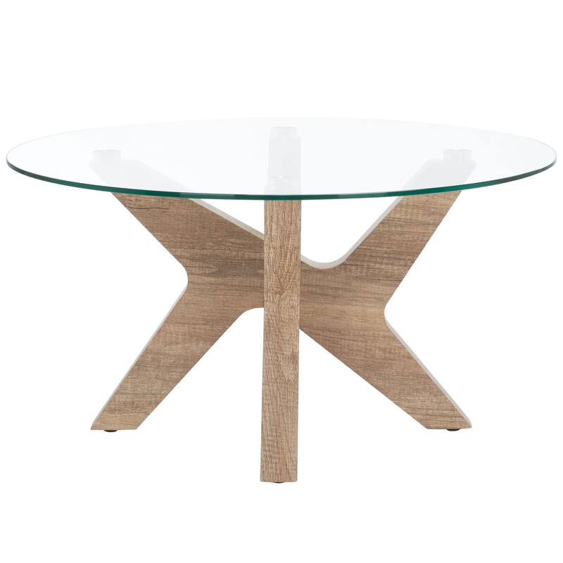 SAFAVIEH Home Collection Kaera Coffee Table - 32" W x 32" D x 17" H