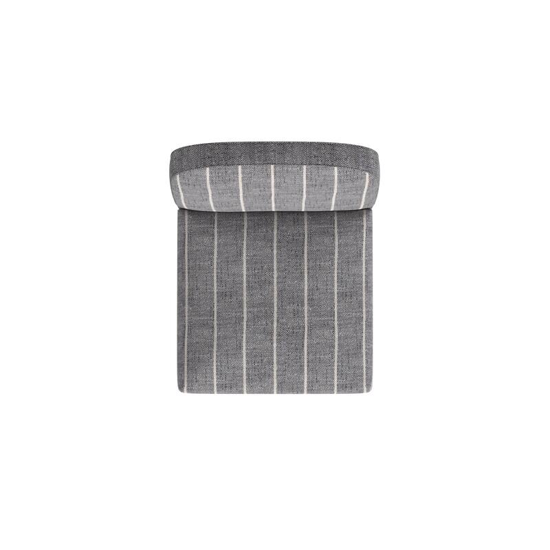 HomePop Rounded back Upholstered Counter stool-Gray Woven