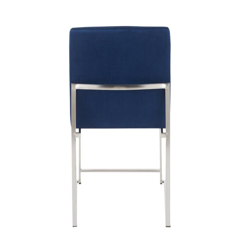Silver Orchid Forrest High Back Stainless Steel Dining Chair (Set of 2)