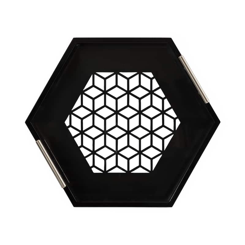 Kate and Laurel Caspen Hexagon Decorative Tray