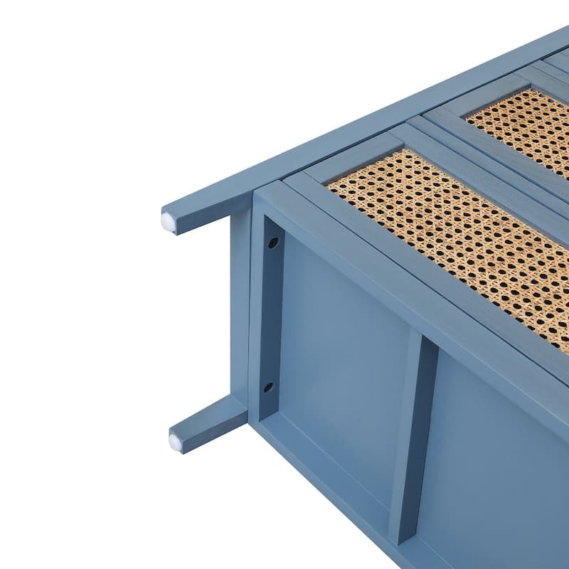 3 Drawers Rattan Storage Cabinet for Bedroom Living Room