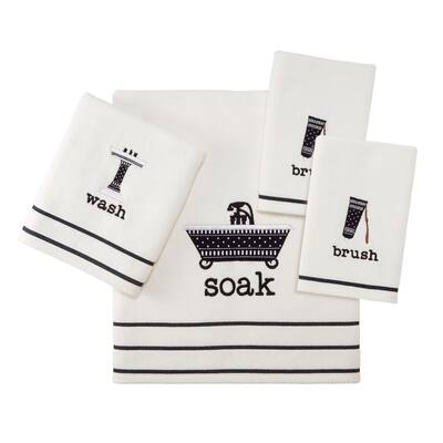 Bath Icons 4-Piece Towel Set