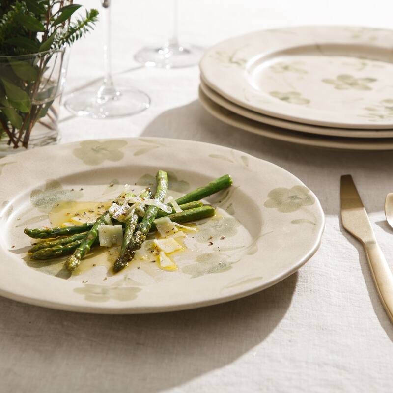 Bloomhouse - 2 Time Oprah's Favorite Things Made in Portugal Porto Petals Floral Hand Painted 10.8 Inch Dinner Plates Set