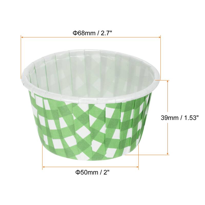 50 Pcs Standard Cupcake Cups Oven Safe Baking Cups - Green