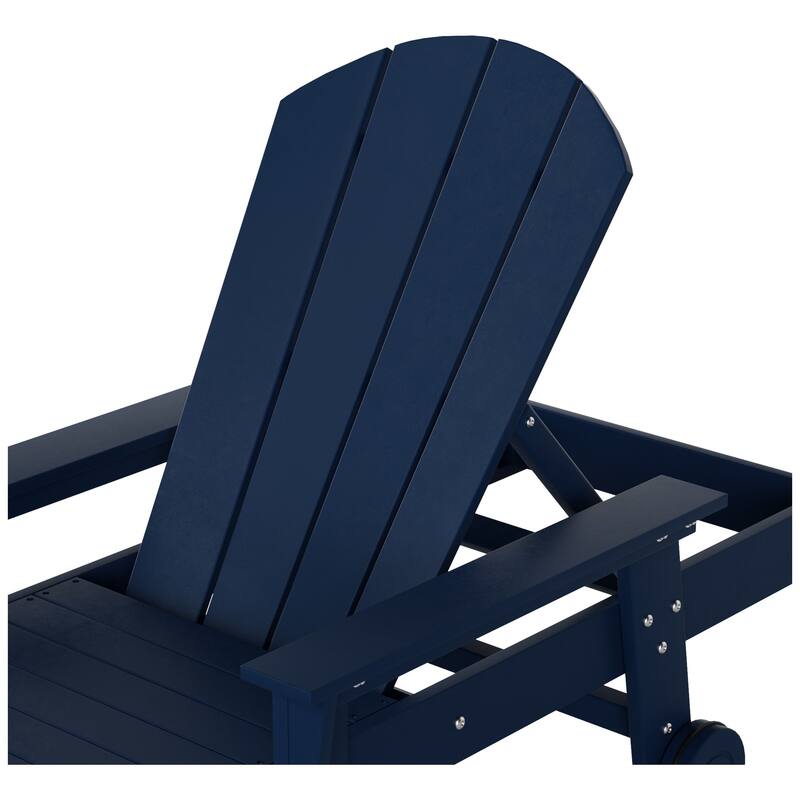 Polytrends Laguna Hdpe All Weather Outdoor Patio Pool Reclining Chaise Lounge With Arms And Wheels