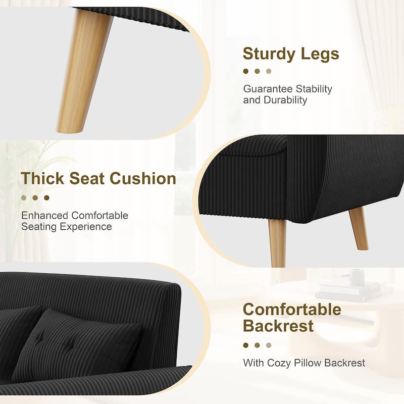 Futzca 48" Modern Loveseat Sofa