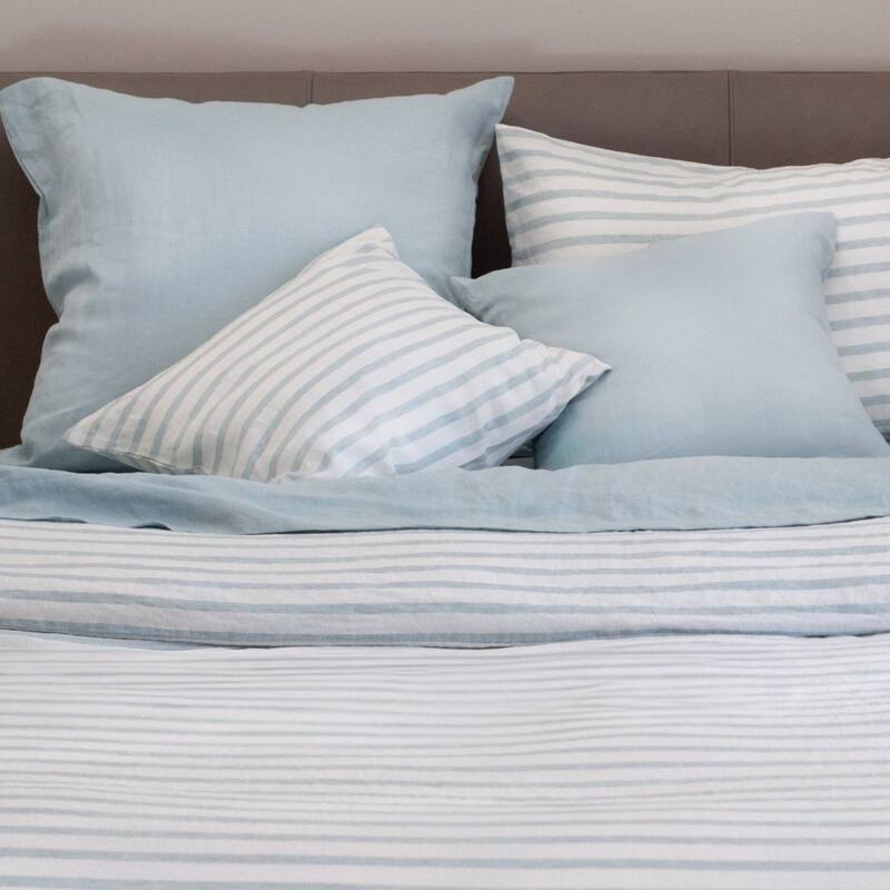 French Linen Pillow with Removable Sham by BOKSER HOME