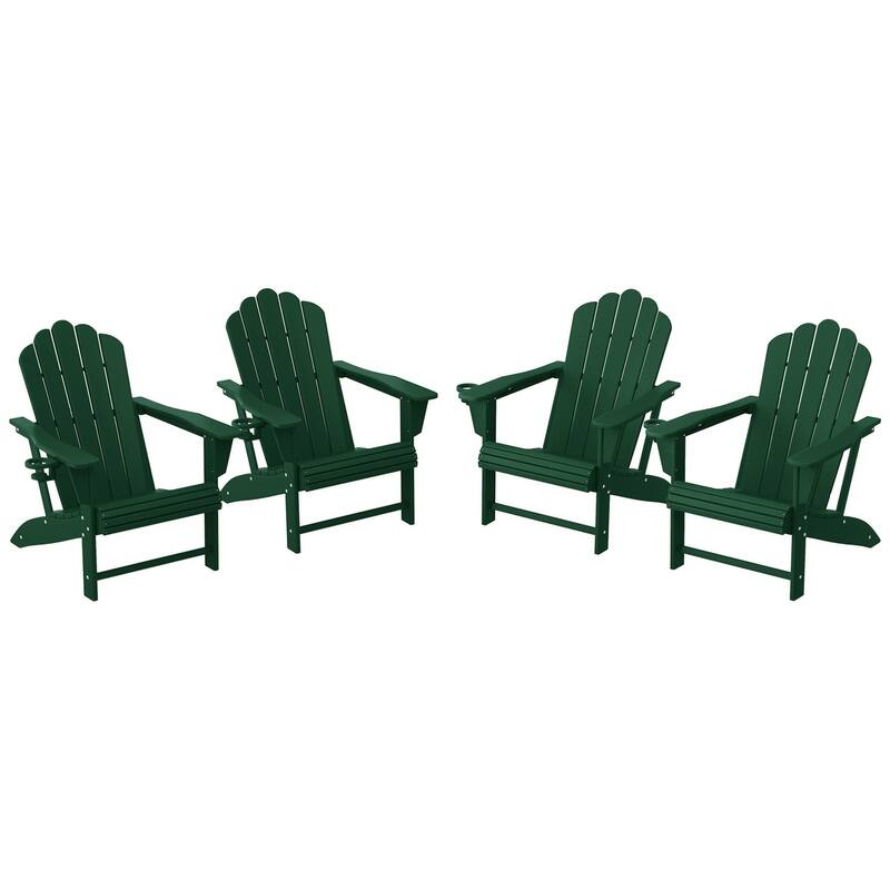 Aderson Outdoor Poly Adirondack Chair (Set of 4) - Dark Green