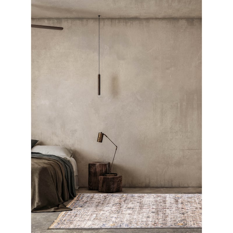 ECARPETGALLERY Hand-knotted Jules Oushak Light Grey Silk Rug - 7'10 x 9'11