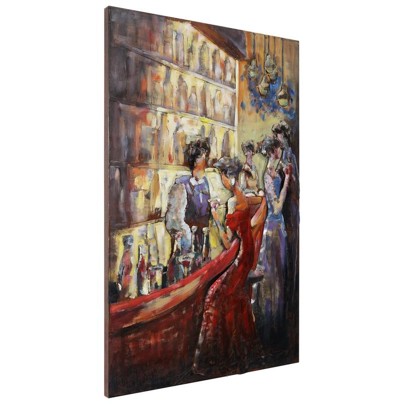 "Tavern" Mixed Media Iron Hand Painted 3D Wall Decor
