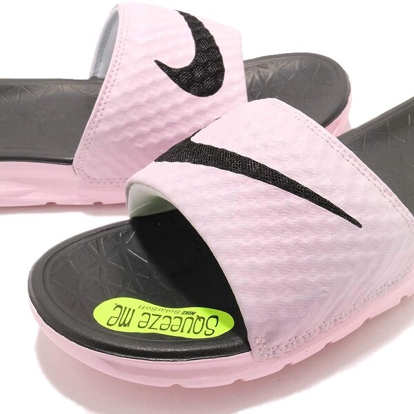 nike benassi solarsoft slide women's pink
