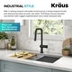 preview thumbnail 50 of 165, Kraus Urbix Industrial Solid Brass Kitchen Faucet
