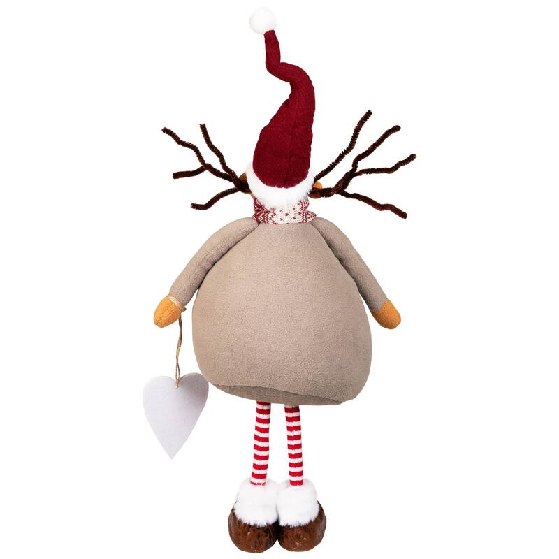 Plush Moose Merry Christmas Decoration - 24"