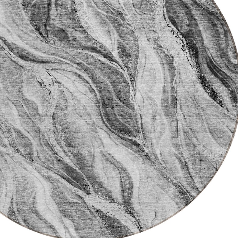 HomeRoots Abstract Transitional Rectangle Outdoor Rug