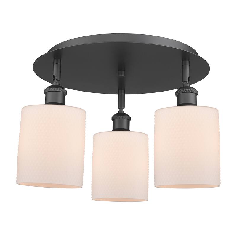 Innovations Lighting Cobbleskill - 3 Light 17" Flush Mount