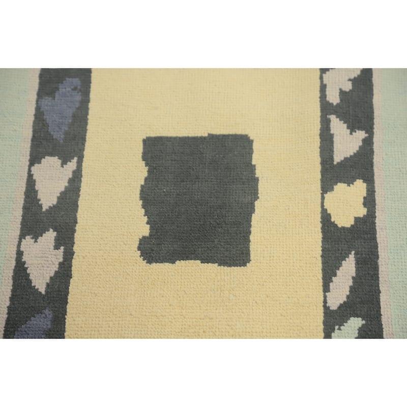 Vegetable Dye Wool Gabbeh Turkish Large Rug Handmade Wool Carpet - 14' 2'' X 10' 7''