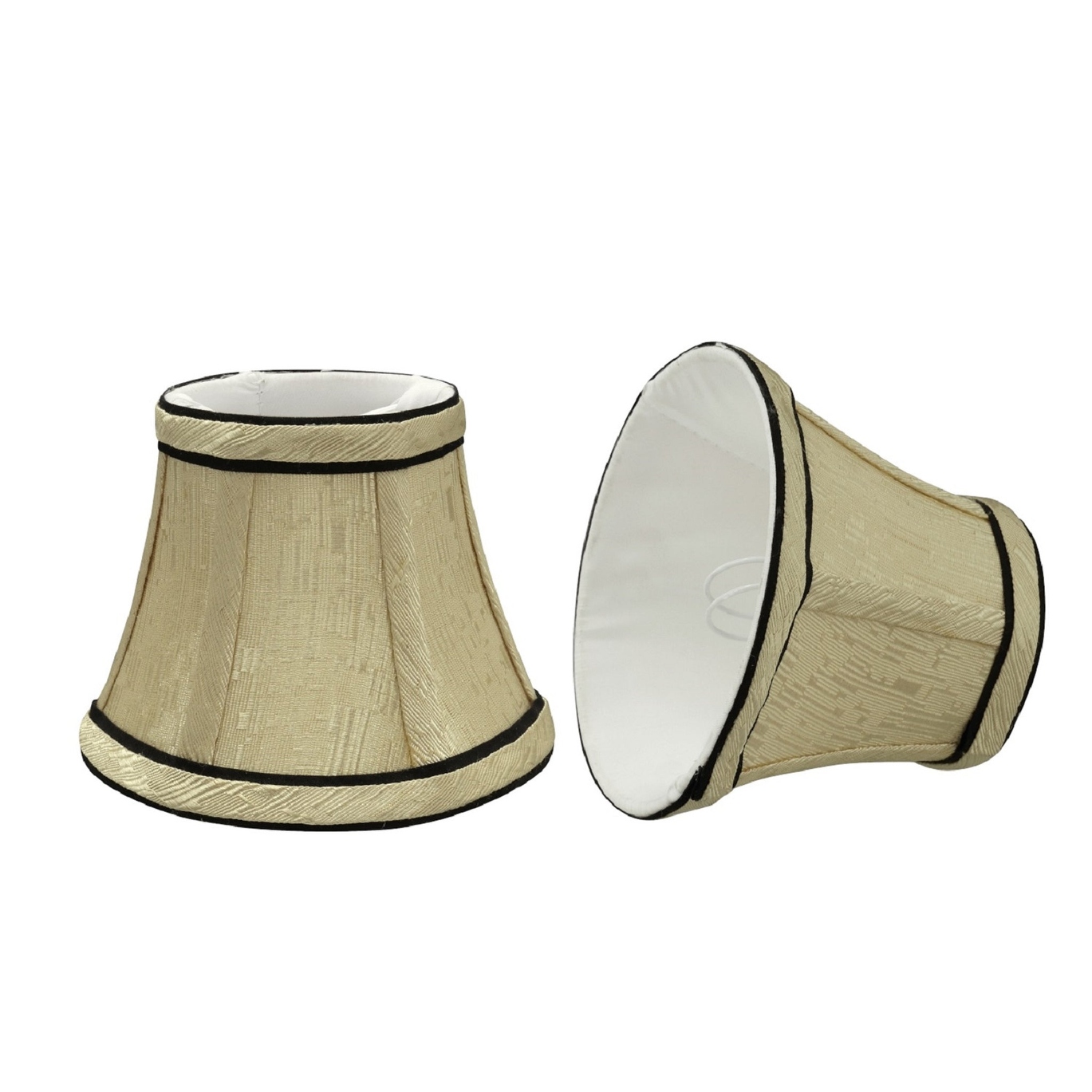 Aspen creative bell chandelier clip on lamp shade 2 pack ivory 3