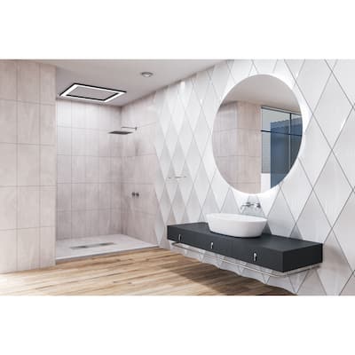 Transolid FTT6032C Ready to Tile 60 L x 32 W Shower Base in Dark Grey