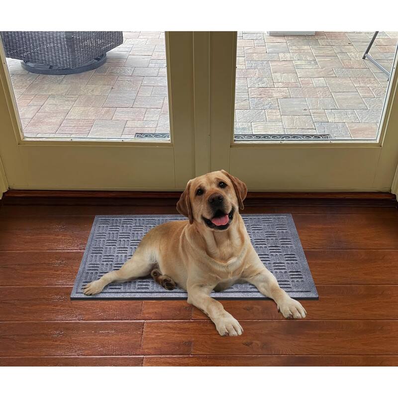A1HC New All Weather Superior Dirt and Moisture Absorbing Polypropylene Door Mat with Non-Slip Backing for Inside Outside Use