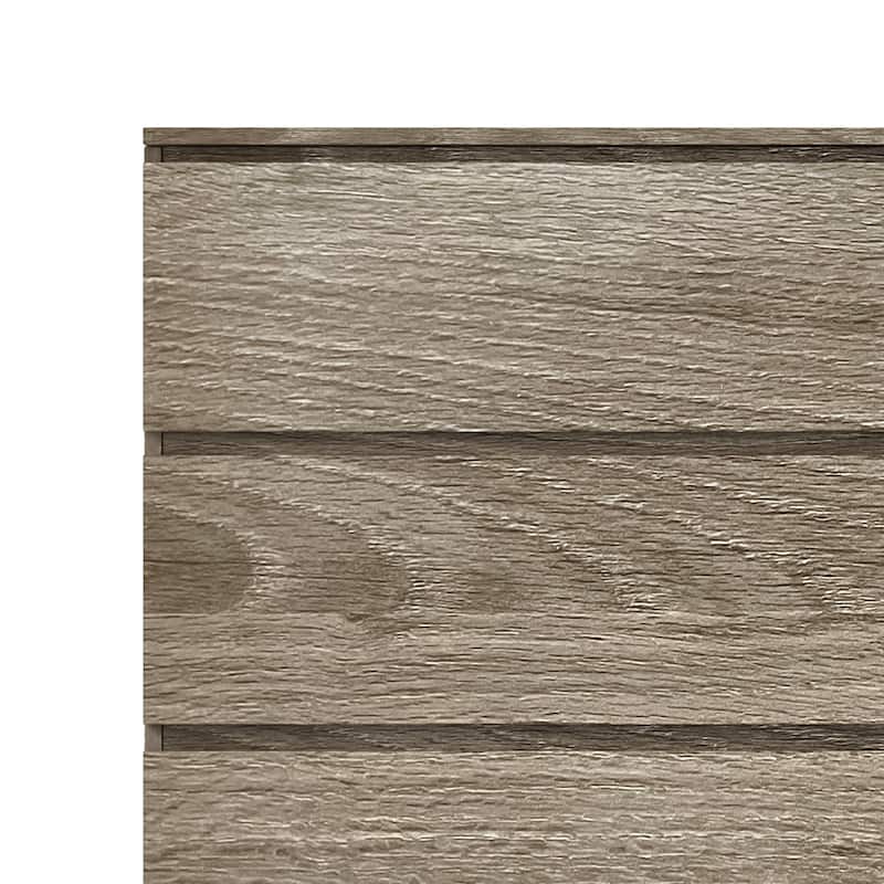 Timechee 6 Drawer 59'' W Chest&Dresser White/Dark Brown