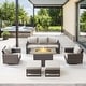 preview thumbnail 66 of 104, Gymojoy Outdoor Fire Pit Conversation Set, Patio Furniture with Cushions
