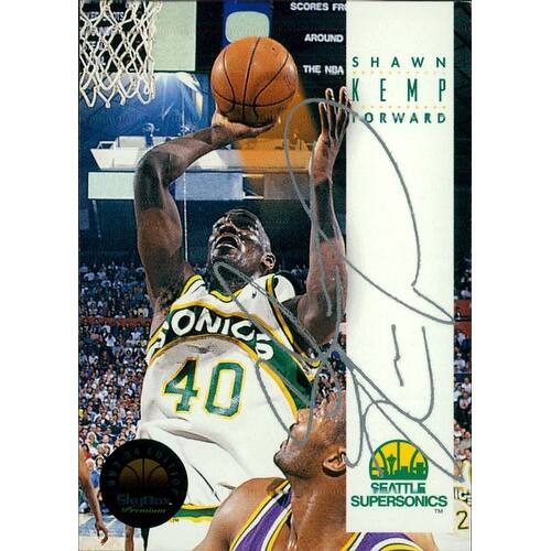 Shop Signed Kemp Shawn Seattle Supersonics 1993 Skybox Basketball