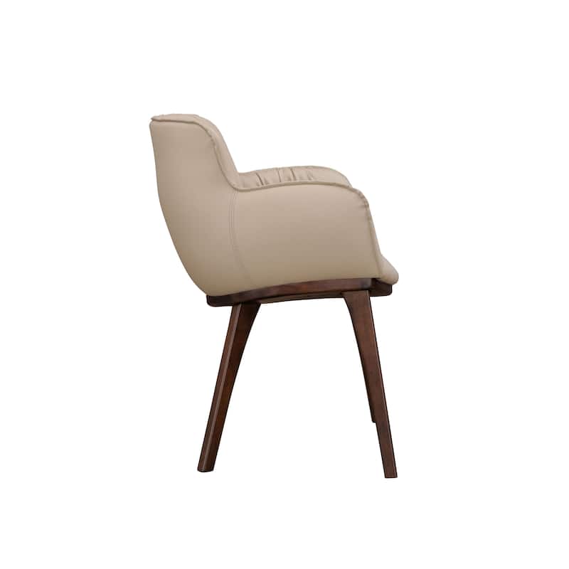 Furniture of America Abigail XIV Mid-Century Modern 5-Piece Walnut Solid Wood Extendable Dining Set with Arm Chairs