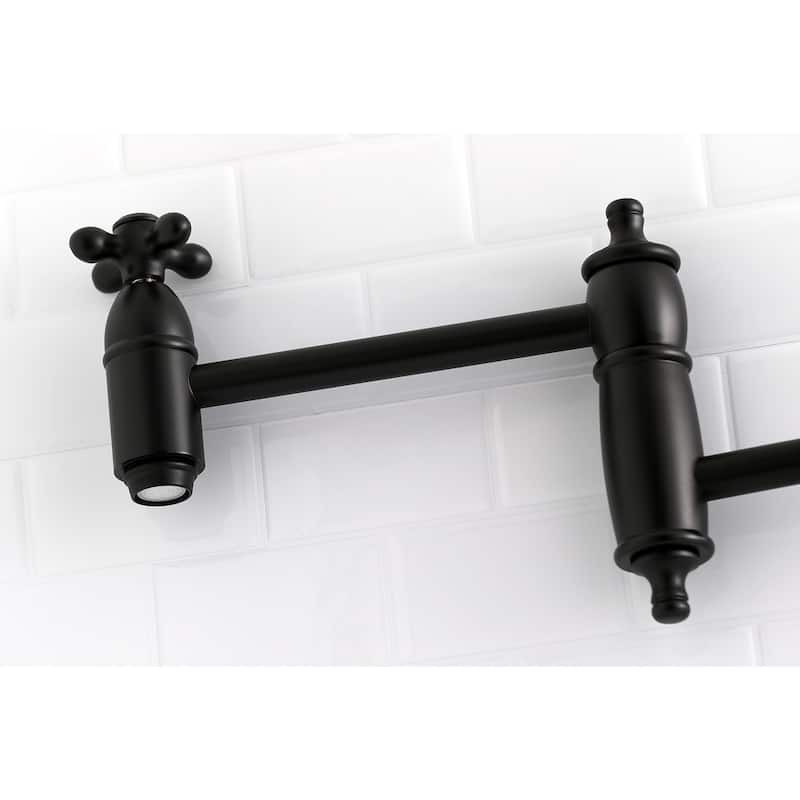 Kingston Brass Restoration Wall Mount Pot Filler Kitchen Faucet