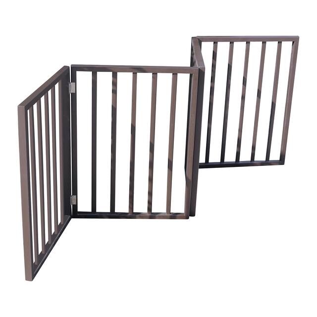 Best Dog Gate, Freestanding,Wooden Pet Gate, Safety pet Gate Fence