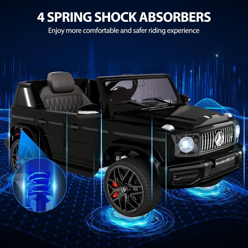 12V Kids Ride On Car, Hetoy Licensed Mercedes-Benz G63 Electric Car Battery Powered w/Parent Remote Control