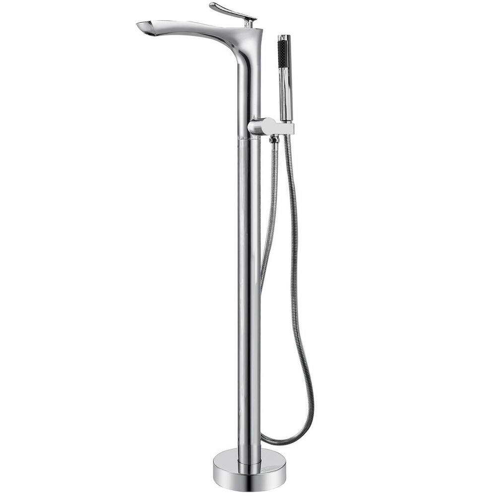 SevenFalls 8047 Single Handle Floor Mounted Tub Filler with Handheld Shower