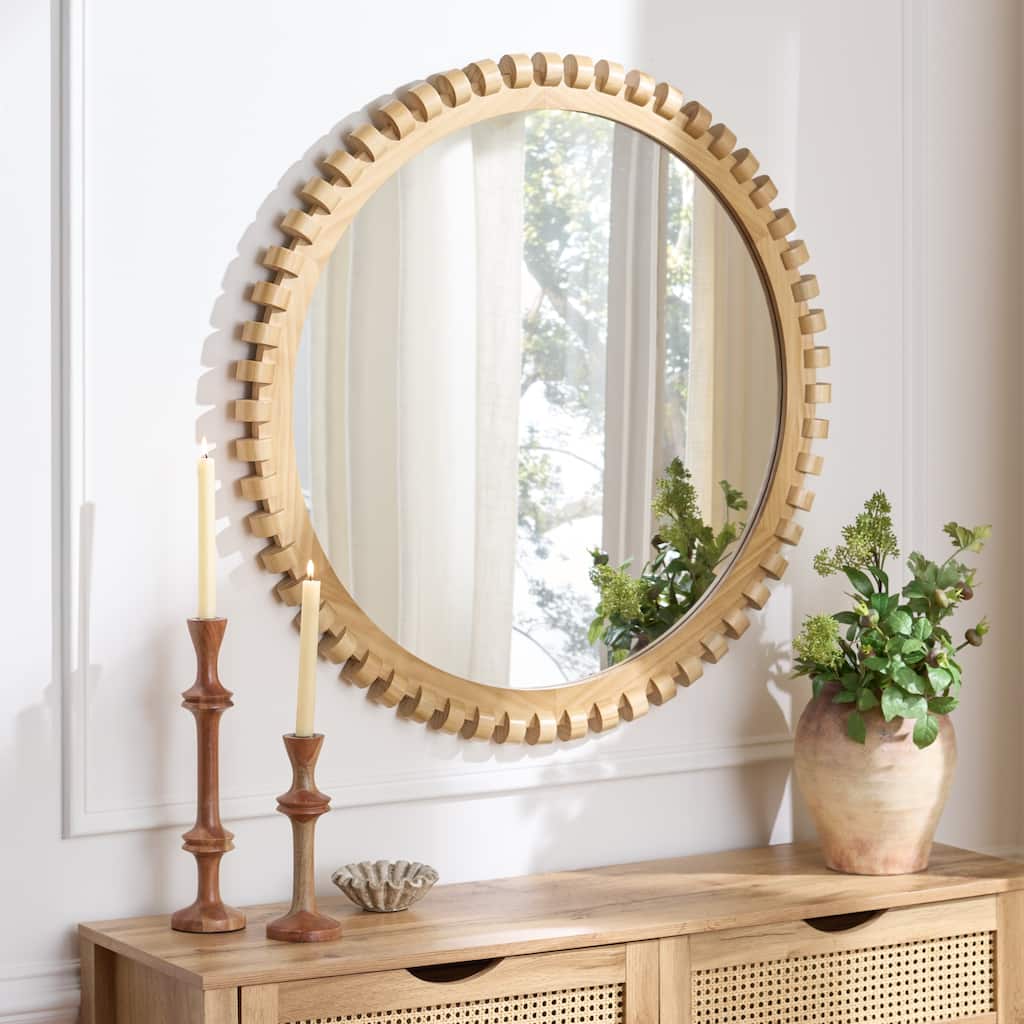 SAFAVIEH Home Kelly - 35-inch, Pinewood/MDF/Glass, Mirror - 35"W x 2"D x 35"H
