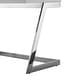 preview thumbnail 20 of 35, Alohia High Gloss Lacquer Finish Writing Desk Stainless Steel Base