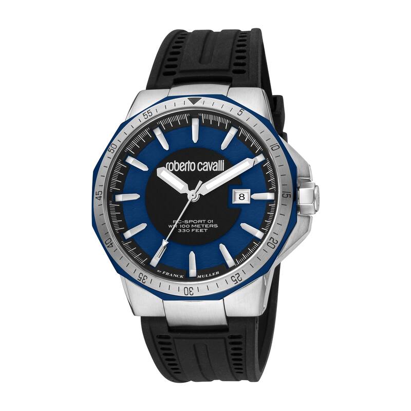 Roberto Cavalli by Franck Muller Men RV1G182P0021 Swiss Quartz Watch - Two-Tone