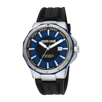 Roberto Cavalli by Franck Muller Men RV1G182P0021 Swiss Quartz Watch - Two-Tone