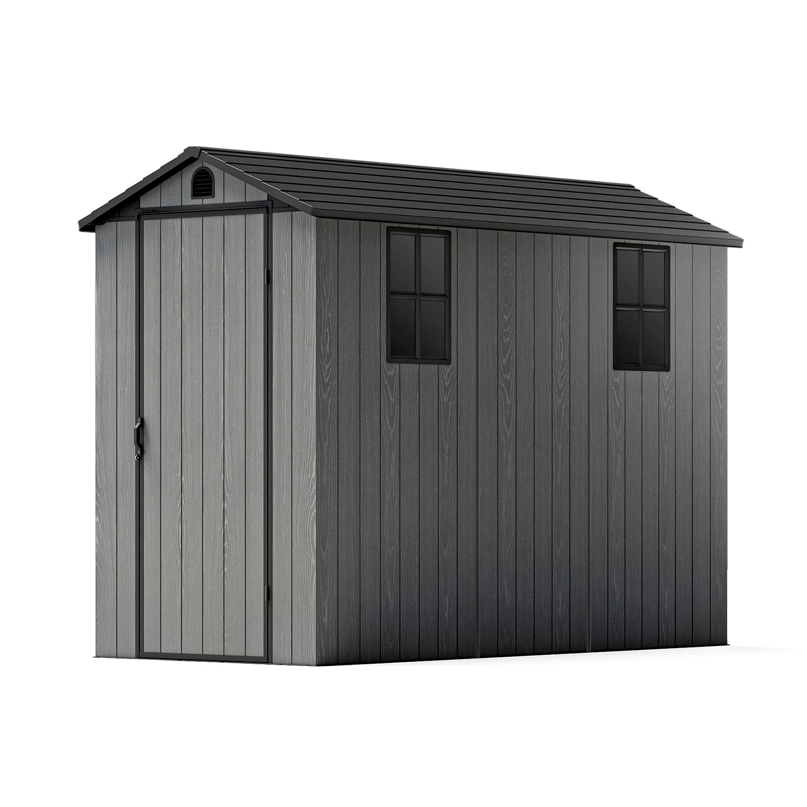 Patiowell 4' x 4' & 4' x 6' & 4' x 8' Plastic Outdoor Storage Shed, Resin Shed with Floor and Window for Patio Furniture,Tools