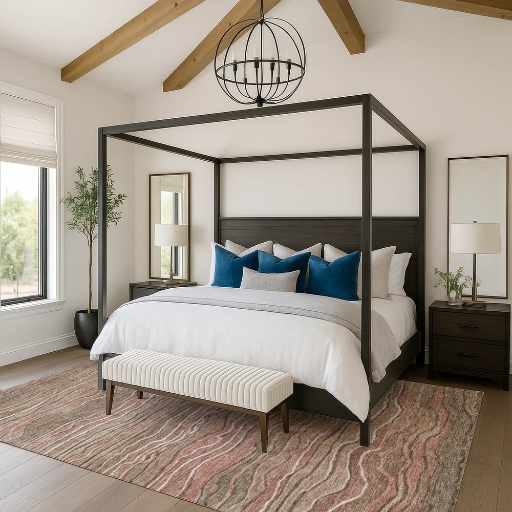 Premium Washable Super Soft Contemporary Stripe Mayfield Rug