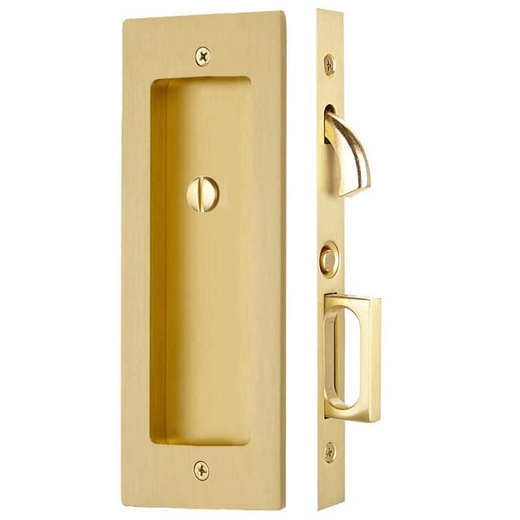 Emtek Modern Rectangular 7-1/4 Inch Privacy Mortise Pocket Door Lock