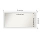 preview thumbnail 175 of 190, Wall Mirror Choose Your Custom Size - Extra Large, Blanco White Wood Outer Size: 46 x 23 in