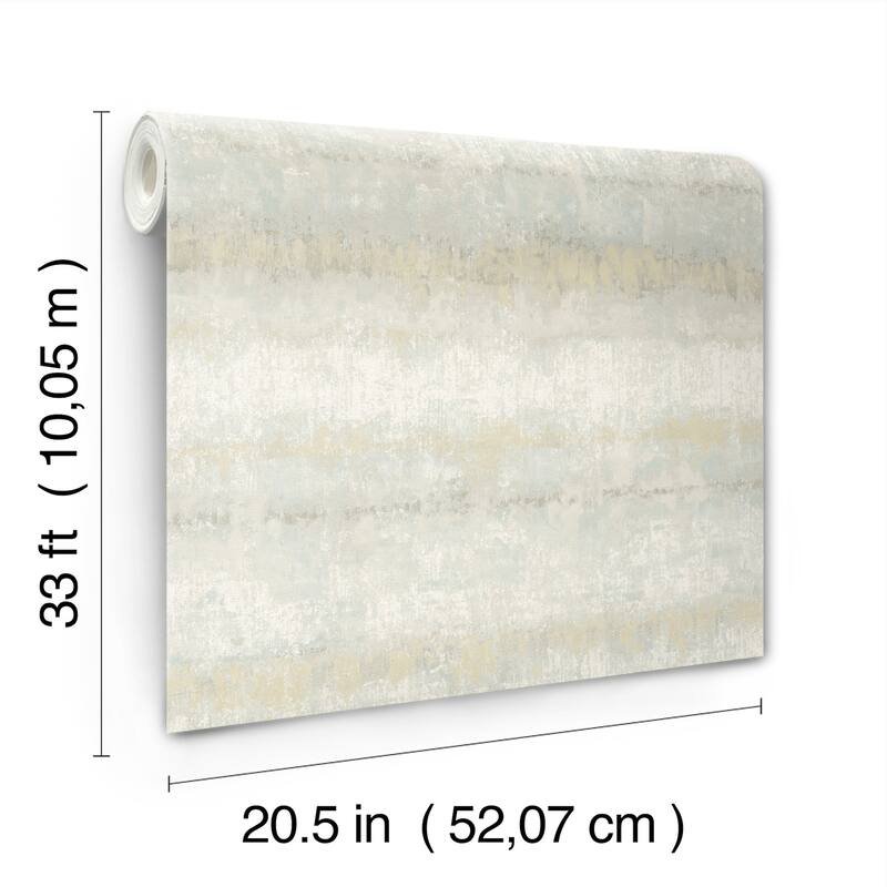 A-Street Prints Morningtide Seafoam Textured Stripe Wallpaper